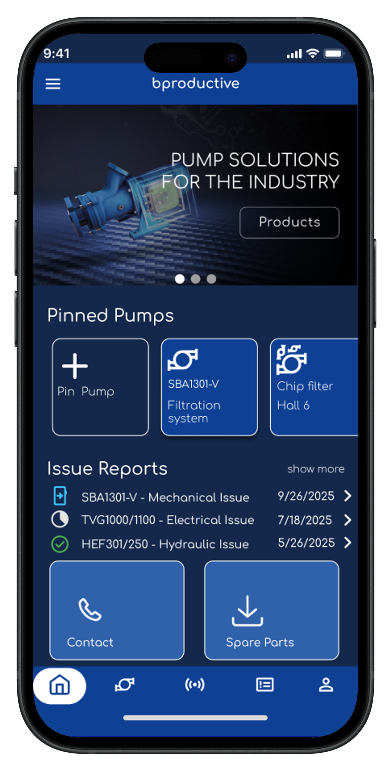 bproductive App dashboard